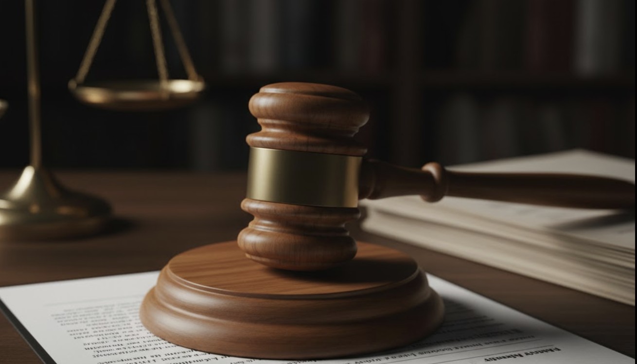 A close-up of a gavel